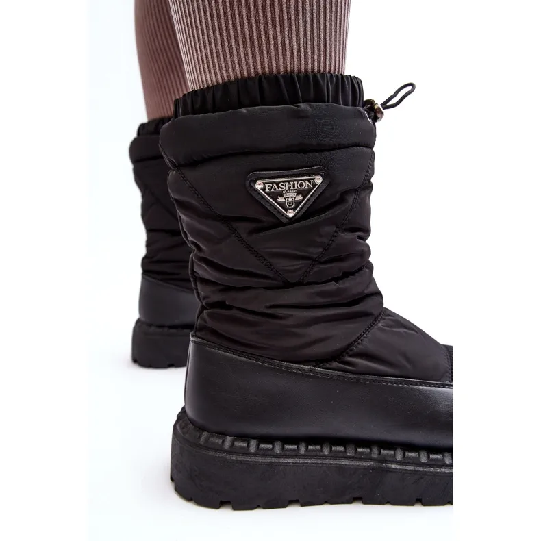 Women's Snow Boots With a Thick Sole, Black Lureta