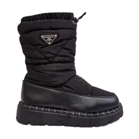 Women's Snow Boots With a Thick Sole, Black Lureta