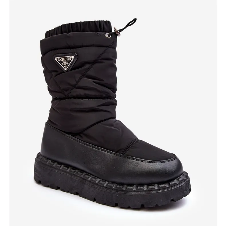 Women's Snow Boots With a Thick Sole, Black Lureta