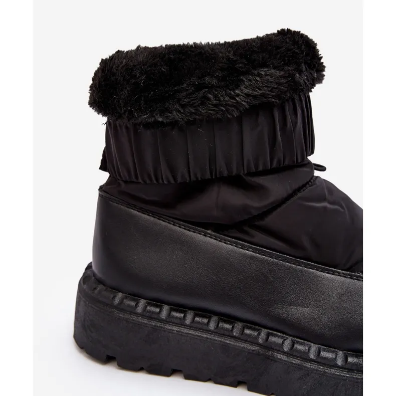 Women's Snow Boots With a Thick Sole, Black Lureta