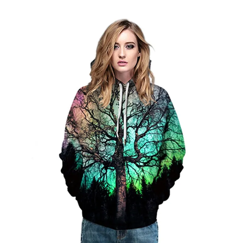 Women's Tree 3d Print Hoodie