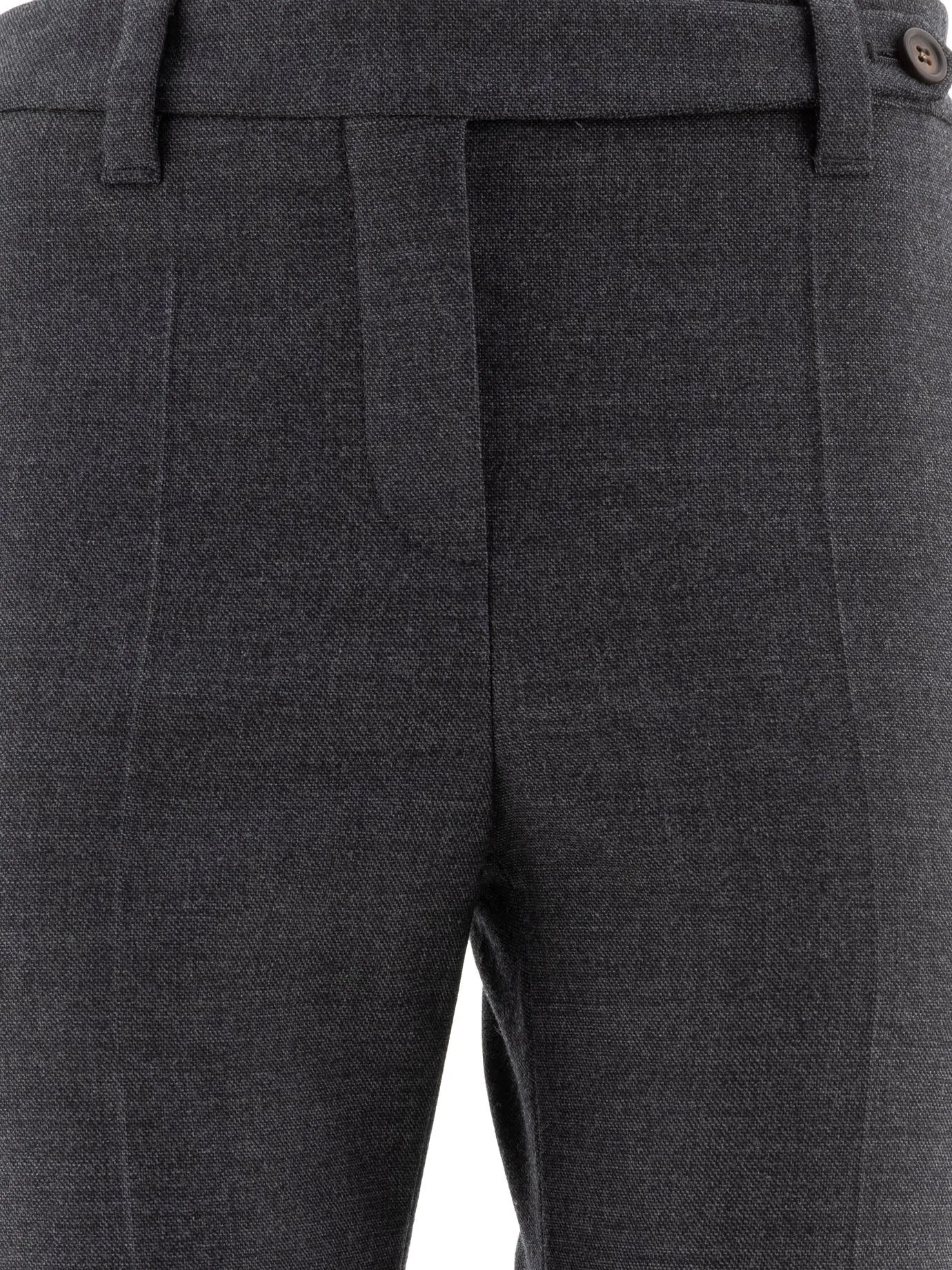 WOOL CIGARETTE TROUSERS WITH MONILI