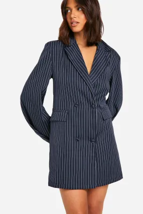 Woven Pocket Front Oversized Blazer