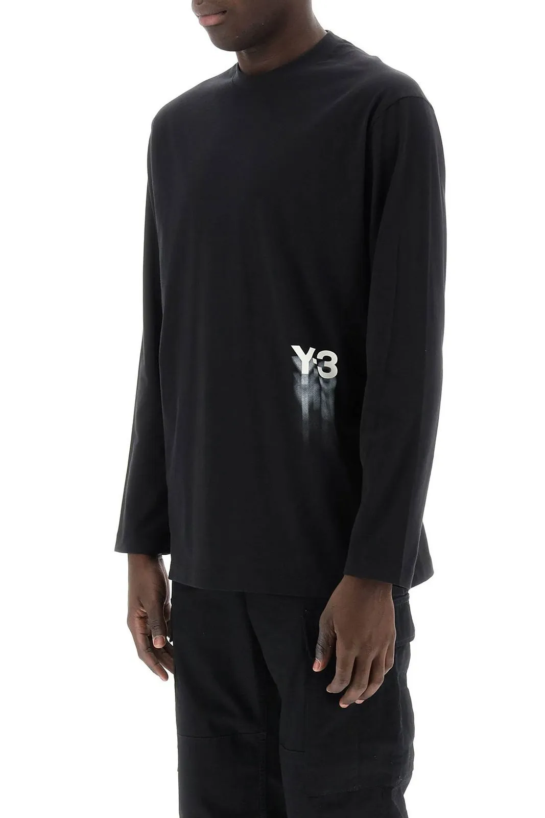 Y-3  |Crew Neck Pullovers Street Style Long Sleeves Plain Cotton