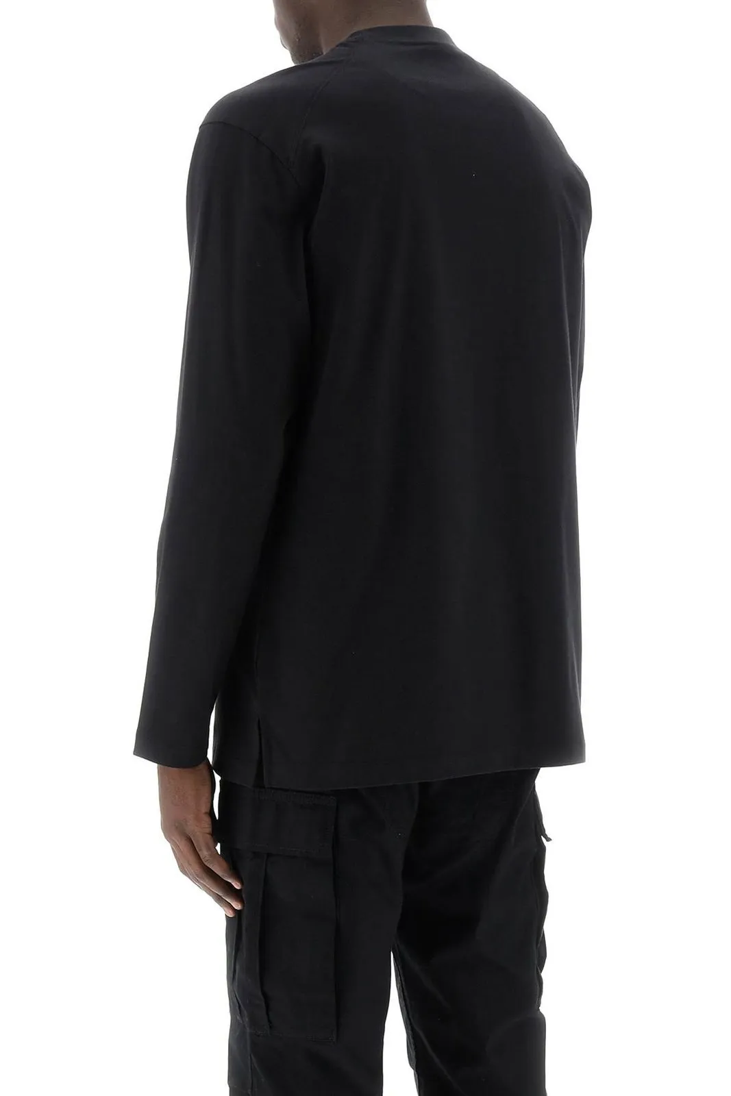 Y-3  |Crew Neck Pullovers Street Style Long Sleeves Plain Cotton